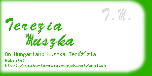 terezia muszka business card